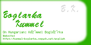 boglarka kummel business card